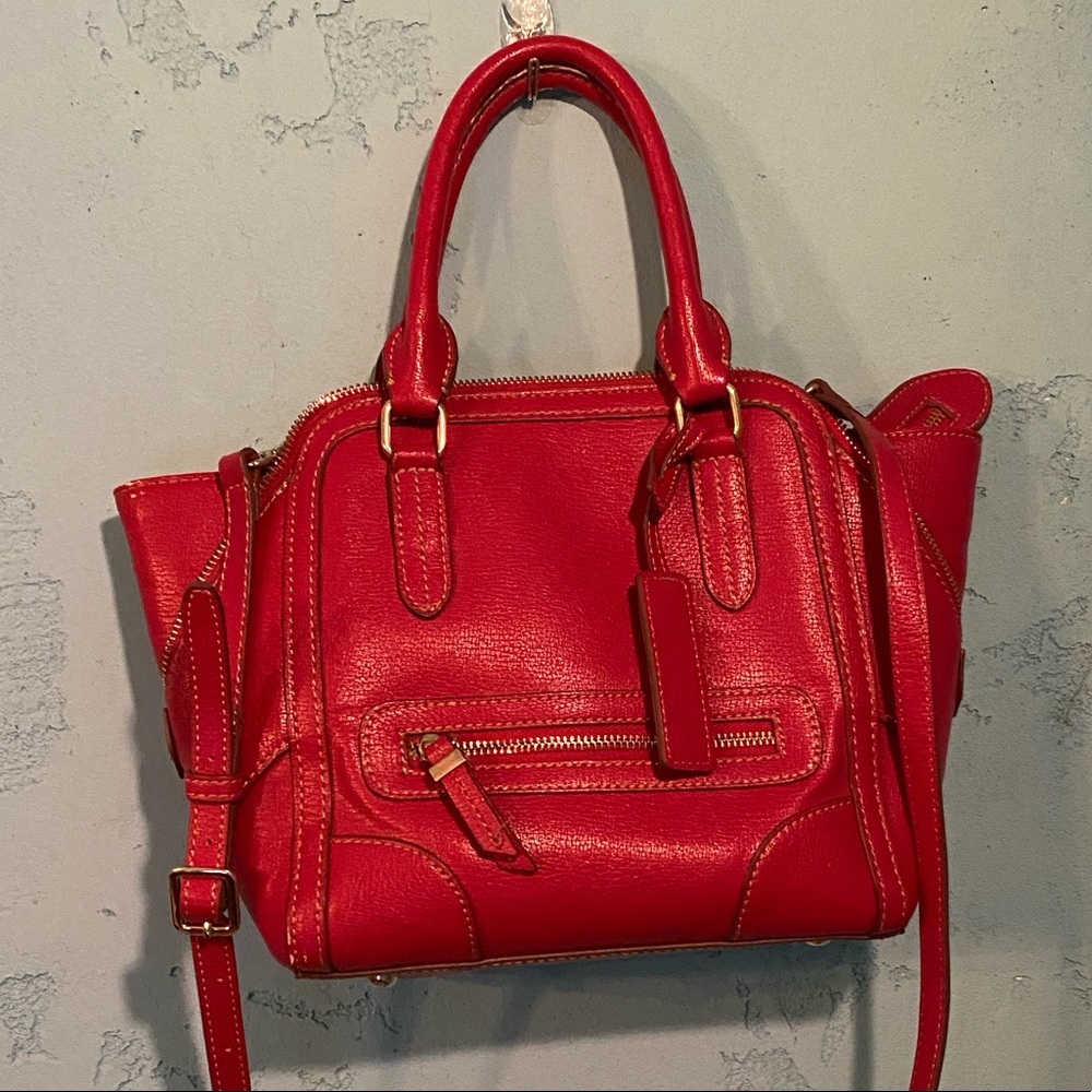 Nine West Cross Body Satchel Bag Red Purse
